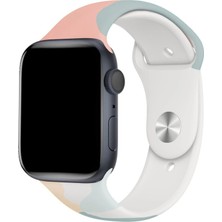 Megafox Teknoloji Apple Watch Uyumlu Kordon Silikon Esnek Yumuşak Kayış, Grape Fr