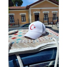 Salar Ticaret Çocuk Bayrak Şapka Ünisex 54 cm Ayyıldızlı Şapka Ayarlanabilir