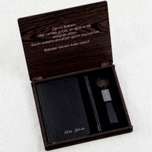 Kitaplı Hediye Babaya Isme Özel Defter Kalem Anahtarlık Hediye Seti