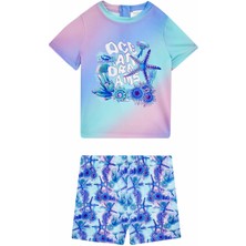 Remsa Mayo Uv Korumalı Şort Tişört Kız Çocuk Bebek Deniz Havuz Mayosu Nolı 5525 Mor