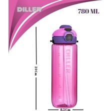 Diller Tritan Pipetli Pipetsiz Kullanım Matara 780 ml