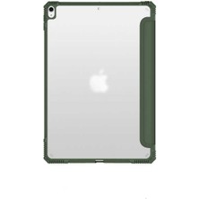 FUJİMAX Apple iPad Air 11 Inç M2 2024 Kılıf Yatay Standlı Antişok Kenalı Arka Soft Sert Pvc Kenarları Silikon Alpha Smart Kılıf (Model A2902,A2903,A2904)