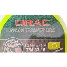 Orac Motorlu Tırpan Misinası 3.3mm 46MT Altı Köşe Sarı