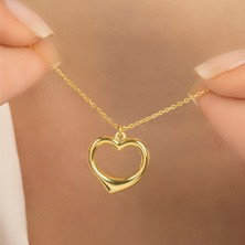 Usho Jewelry 925 Ayar Gümüş Şık Kalp Kolye