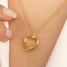 Usho Jewelry 925 Ayar Gümüş Şık Kalp Kolye
