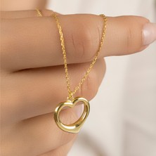 Usho Jewelry 925 Ayar Gümüş Şık Kalp Kolye