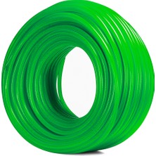 Çelik Pvc Şeffaf Örgülü Hortum Yeşil Renk 1/2 ( Iç Çap 12,5 Mm) 100 Metre