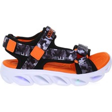Skechers Siyah - Gri - Turuncu Erkek Çocuk Sandalet 400077L Bgor Hypno-Splash Beden: 32