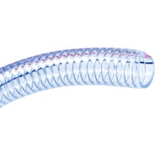 Çelik Telli Şeffaf Hortum Tip-A 1 1/2  (Iç Çap : 38 Mm) 50 Metre 35 kg