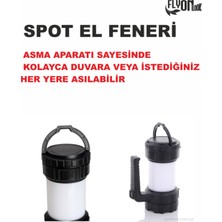 Flyonlook Ultra Güçlü Spot El Feneri Pil Ile Çalışan 3 Kademeli Hem Ortam Aydınlatma Lamba Hem Fener Özellik