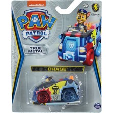 Paw Patrol Die Cast Model Koleksiyonluk Metal Araçlar Power Series - Chase - 7 cm