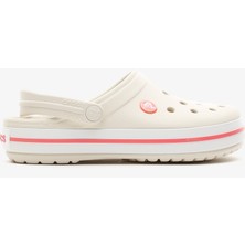 Kadınlar İçin Crocs Crocband Krem-Pembe Renkli Terlik TERLIK.1AS Düz Topuk Hafif ve Konforlu