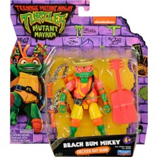 Tmnt Aksesuarlı Ninja Kaplumbağalar Mutant Figürü - Beach Bum Mıkey Decked Out Dude - 20 cm