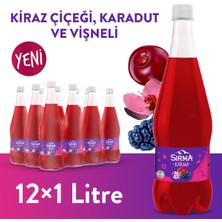 Sırma Karma Karadut ve Kiraz Çiçeği Aromalı Vişneli Doğal Maden Suyu 1 L X12