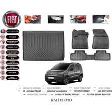 Kalite Oto Fiat Doblo  2024 Model 3D Bagaj Havuzu+3d Havuzlu Paspas Seti Tam Uyumlu