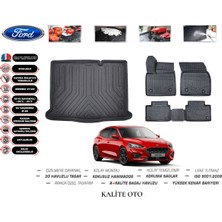 Kalite Oto Ford Focus 4 Hatchback 2024 Model 3D Bagaj Havuzu+3d Havuzlu Paspas Seti Tam Uyumlu