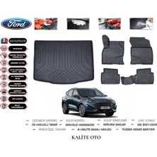 Kalite Oto Ford Kuga 2022 Model 3D Bagaj Havuzu+3d Pro Serisi Havuzlu Paspas Seti Tam Uyumlu