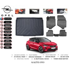 Kalite Oto Opel Corsa F 2024 Model 3D Bagaj Havuzu+3d Pro Serisi Havuzlu Paspas Seti Tam Uyumlu