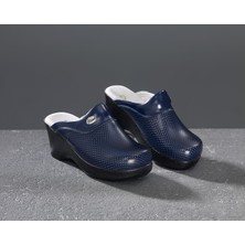 Dr. Mitra Dolgu Topuklu Kadın Sabo Terlik 701 Lacivert