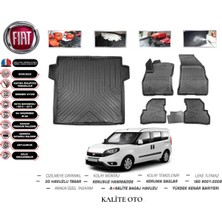 Kalite Oto Fiat Doblo 2022 Model Maxi 3D Bagaj Havuzu+4.5d Havuzlu Paspas Seti