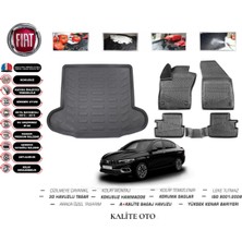 Kalite Oto Fiat Egea Sedan 2024 Model 3D Bagaj Havuzu+4.5d Havuzlu Paspas Seti