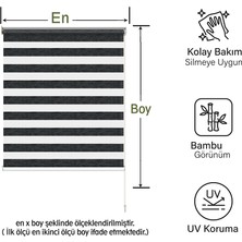 Binbir Perde Siyah-Gri Kırçıllı Düz Zebra Perde