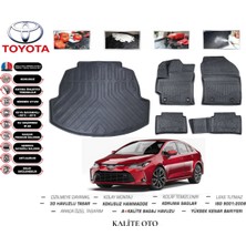 Kalite Oto Toyota Corolla Sedan 2019 Model 3D Bagaj Havuzu+4.5d Havuzlu Paspas Seti