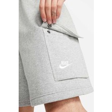 Nike Club Cargo Cepli Erkek Siyah Pamuklu Şort
