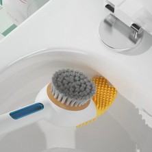 DouranShop Sarı Stil Hafif Lüks Kedi Artı Sıvı Tuvalet Fırçası Uzun Saplı Ev Duvara Monte Banyo Ölü Köşesi Olmadan Silikon Fırça (Yurt Dışından)