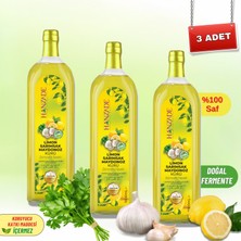 Hanzade Bitkisel Limon Sarımsak Maydanoz Kürü 1 Litre x 3 Adet Cam Şişe