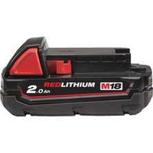 Milwaukee Akü M18B2 Redlithium-Ion 18V. 2,0AH Mılwaukee T4932430062