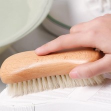DouranShop B Tarzı Çok Fonksiyonlu Bootpolish Temizleme Fırçası Süet Nubuk Çizme Uzun Saplı Ahşap Ayakkabı Fırçası Elastik Ev (Yurt Dışından)