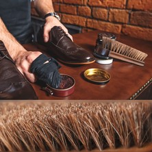 DouranShop 1 Adet Tarzı 1 Adet At Kılı Parlatma Fırçası Hollandalı Ahşap Saplı Deri Ayakkabı Çantası Ceket Araba Koltuğu Yumuşak Toz Giderme ve Parlatma Için Kullanın (Yurt Dışından)