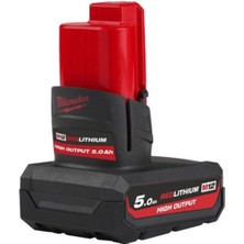 Milwaukee Akü M12HB5 Hıghoutput Redlithium-Ion 12V. 5AH T4932480165