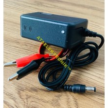 Ata Elektronik 12 Volt Aküler İçin Şarj Cihazı Charger Kesicili LED Işıklı Timsah Kablolu Çıkış Voltajı 13.8V