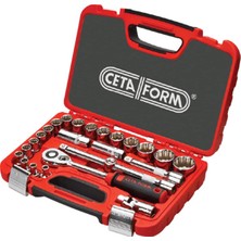 Ceta Form 35 Parça 1/4" + 1/2" 6 Köşe Lokma Takımı C20-35PH4