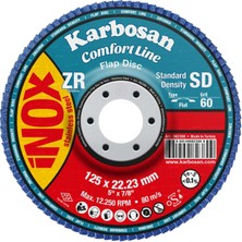 Karbosan Comfortline Flap Disk Zr ZXR11 Sd 115 mm 80 Kum Konik 982185