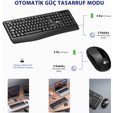 Lecoo KW211 Kablosuz Türkçe Q Klavye & Mouse Set Siyah