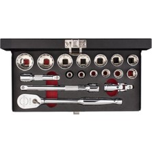 Ceta Form 17 Pc.3/8"12 Köşe Lokma Takımı-Sae C10A-17PBT