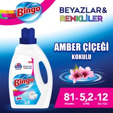 Bingo Sıvı Performans Çamaşır Deterjanı Amber Çiçeği 1755 ml 3lü