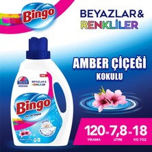 Bingo Sıvı Performans Çamaşır Deterjanı Amber Çiçeği 2600 ml 3lü