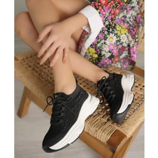 Bags Shoes Guja 25Y309 Kadın Premium Triko Taşlı Sneaker Spor Ayakkabı