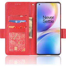 SZY Market Oneplus 8 Için Kılıf Pro Manyetik Pu Deri Yan Toka Cüzdan Kart Yuvaları (Yurt Dışından)