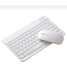 Alfa MEC Apple iPad Pro 13 2024 Uyumlu Kablosuz Bluetooth Klavye+Mouse Set