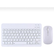 Alfa MEC Apple iPad Pro 13 2024 Uyumlu Kablosuz Bluetooth Klavye+Mouse Set