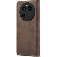 SZY Market Oppo Bulmak Için Flip Case X6 5g Vintage Pu Deri Cüzdan Kılıf Kart Yuvası (Yurt Dışından)