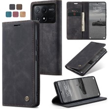 SZY Market Xiaomi Poco X6 Pro 5g Flip Için Flip Case Folio Kitap Kılıf Kart Yuvası Kapatma (Yurt Dışından)