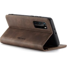 SZY Market Huawei P40 Pro Flip Folio Kitap Kılıf Için Flip Case Kart Yuvası Kickstand Pu (Yurt Dışından)