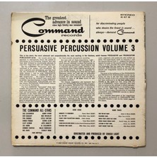 Command The Command All Stars Persuasive Percussion Volume 3 Lp Plak (Orjnal 1960 Dönem Amerika Baskı Plak)