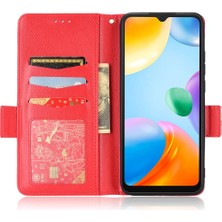 SZY Market Xiaomi Redmi 10C Için Kılıf Yan Toka Cüzdan Manyetik Pu Deri Kart (Yurt Dışından)